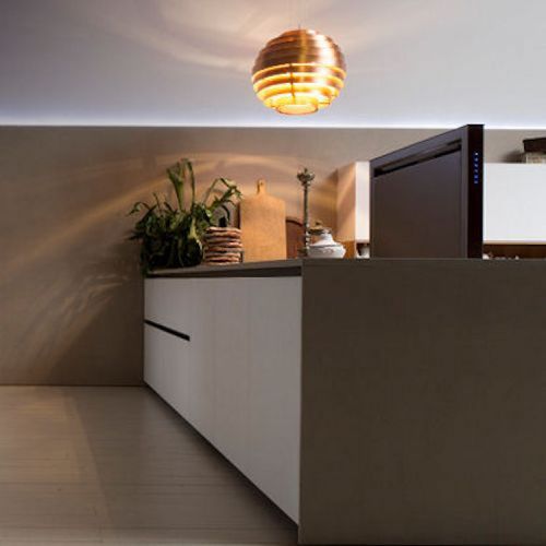 Cappa per piano di lavoro - LA-90-DWN-SS - Luxair Cooker Hoods Kitchen Extractors - con illuminazione integrata