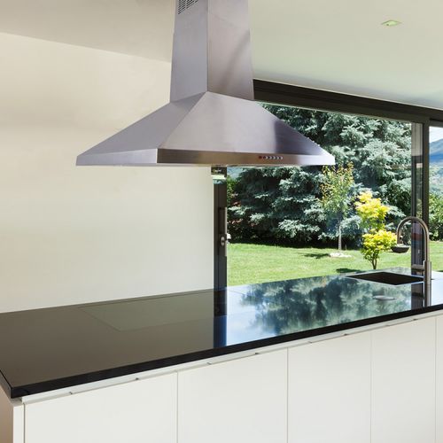 Cappa a isola - LA-70-STD-ISL - Luxair Cooker Hoods Kitchen Extractors - con illuminazione integrata