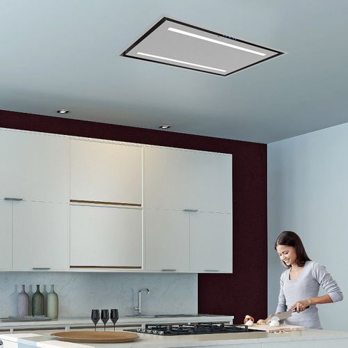 Cappa da soffitto - LA-120-CELUX-SS - Luxair Cooker Hoods Kitchen Extractors - con illuminazione integrata