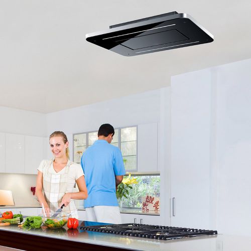 Cappa da soffitto - LA-90-COSMIC-STRATOS-BLK - Luxair Cooker Hoods Kitchen Extractors - a ricircolo / con illuminazione integrata
