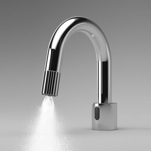 Miscelatore per lavabo - Design Line IR-Sensor - Swiss Eco Line - da appoggio / elettronico / in metallo cromato