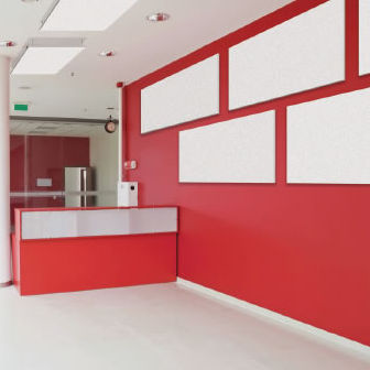 Pannello acustico per soffitto - SERENITY QUIET - Moving Designs Ltd - per muro / in tessuto / rettangolare