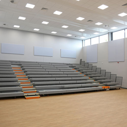 Pannello acustico per muro - Moving Designs Ltd - in tessuto / rettangolare / perforato