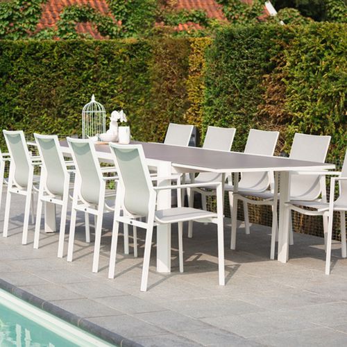 Tavolo da pranzo contemporaneo - LILLE - Hartman Outdoor Products BV - in alluminio / rettangolare / allungabile