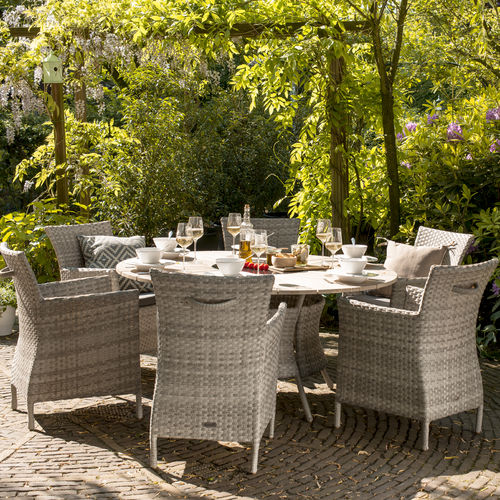 Set tavolo e sedia contemporaneo - JAVA PROVENCE - Hartman Outdoor Products BV - da giardino / in resina intrecciata / rotondo