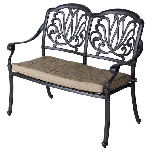 Panca da giardino contemporanea - AMALFI - Hartman Outdoor Products BV - in ghisa di alluminio / con schienale