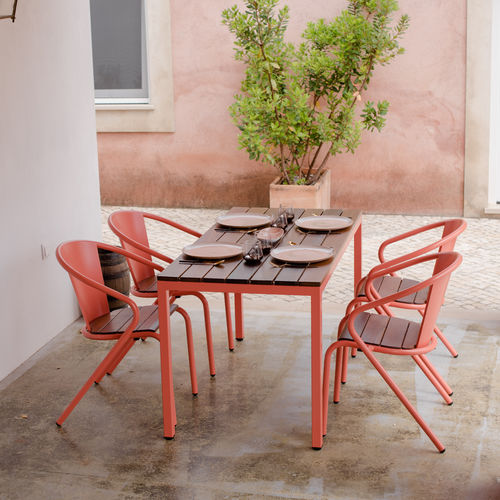 Tavolo contemporaneo - BICAtable CLASSIC - BICA chair - in legno / con supporto in acciaio / rettangolare