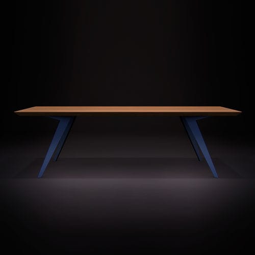 Tavolo da pranzo contemporaneo - BICAdine - BICA chair - impiallacciato in legno / con supporto in acciaio / rettangolare