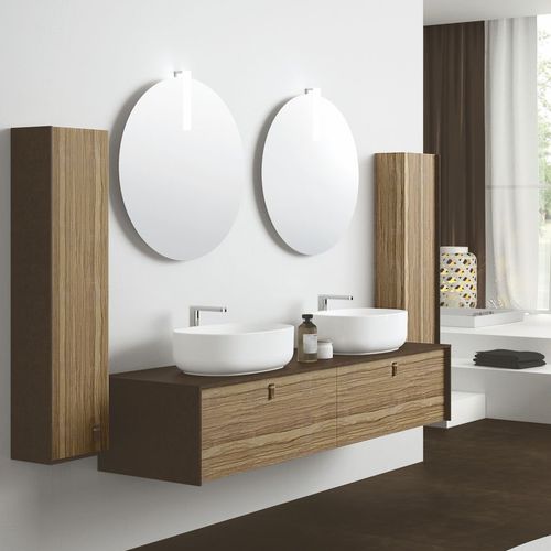 Mobile lavabo doppio - FRAME  4 - IOTTI BY MENOZZI - sospeso / in legno / contemporaneo