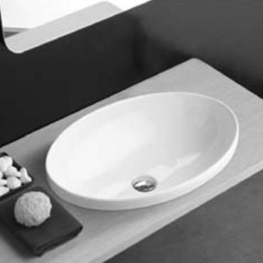 Lavabo da appoggio - SOFTLY/OS - IOTTI BY MENOZZI - in ceramica / ovale / contemporaneo