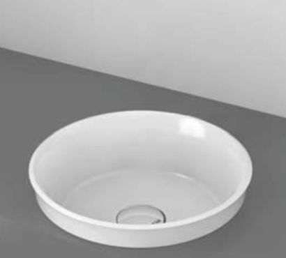 Lavabo da semincasso - SKIN/TS - IOTTI BY MENOZZI - in Solid Surface / rotondo / contemporaneo
