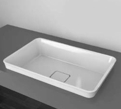 Lavabo da semincasso - SKIN/RS - IOTTI BY MENOZZI - in Solid Surface / rettangolare / contemporaneo