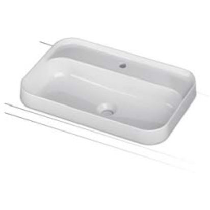 Lavabo da semincasso - SLIM/60S - IOTTI BY MENOZZI - in ceramica / rettangolare / contemporaneo