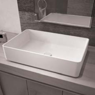 Lavabo da appoggio - MINIMA/R - IOTTI BY MENOZZI - in Solid Surface / rettangolare / contemporaneo