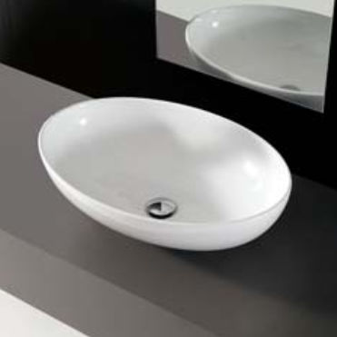 Lavabo da appoggio - SOFTLY/OA , SOFTLY/OAR - IOTTI BY MENOZZI - in ceramica / ovale / contemporaneo