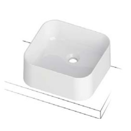 Lavabo da appoggio - SLIM 40/A , SLIM 60/A - IOTTI BY MENOZZI - in ceramica / rettangolare / contemporaneo