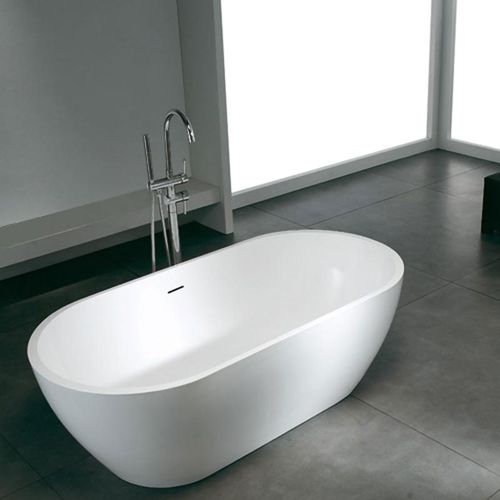 Vasca da bagno ovale - CAIRO - STANO - ad isola / in Corian® / doppia