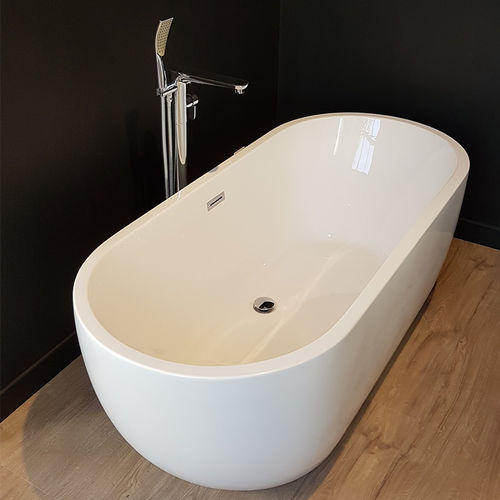 Vasca da bagno ovale - BOSTON BLANCHE - STANO - ad isola / in fibra di vetro / doppia