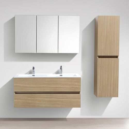 Mobile lavabo doppio - SIENA - STANO - sospeso / in legno / contemporaneo