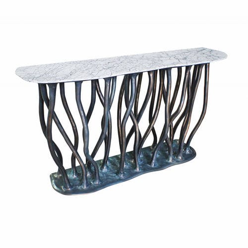 Consolle contemporanea - ALLANA - KARPA - in marmo / con base in resina / con base in fibra di vetro