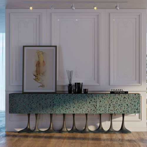 Credenza con piedi alti - JANUS  - KARPA - design originale / in legno / in resina