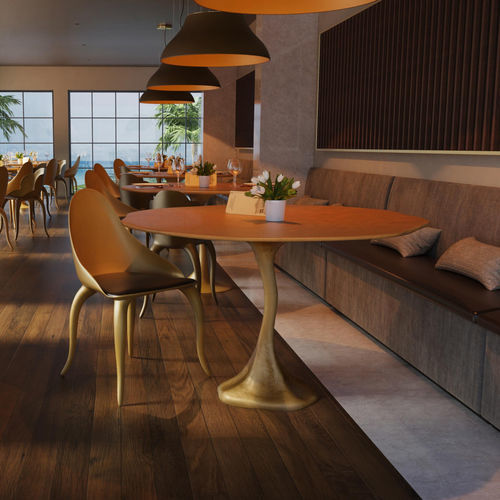 Tavolo da pranzo contemporaneo - IVY - KARPA - in resina / in fibra di vetro / con base in resina