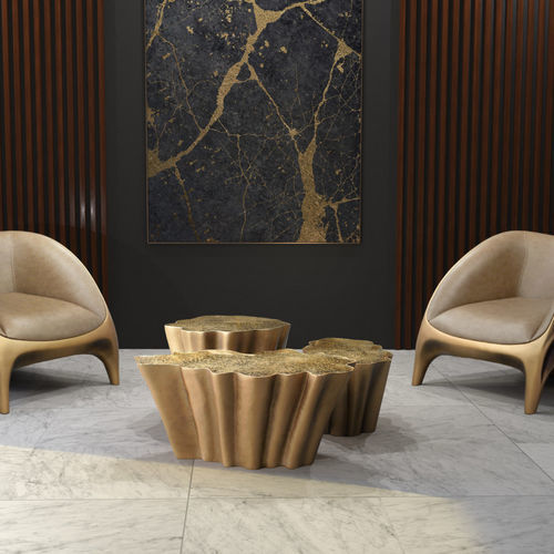 Tavolino basso design organico - GAIA'S - KARPA - in resina / in fibra di vetro / con base in fibra di vetro