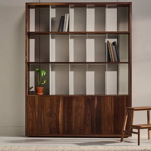 Libreria contemporanea - S304 series - KASTELLA - in noce americano / in rovere sbiancato / in rovere bianco