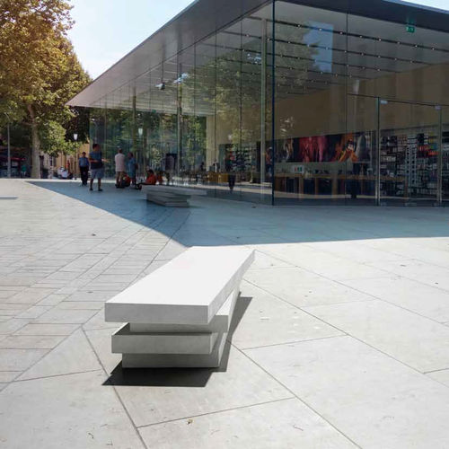 Panca per spazi pubblici contemporanea - BLOCKX STRAIGHT - PREFAC MYWAY - in calcestruzzo / modulare