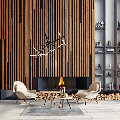 Focolare chiuso a legna - VINCI ONE - Polyflam - a 1 faccia / a 3 facce / in corten