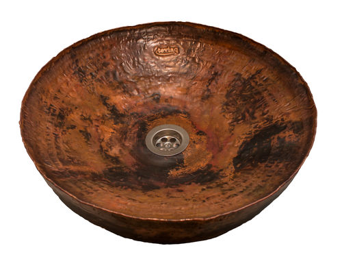 Lavabo da appoggio - CHUQUI - teviaq - in rame / rotondo / contemporaneo