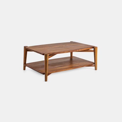 Tavolino basso contemporaneo - NGUNI - VOGEL - in legno / con supporto in legno / rettangolare