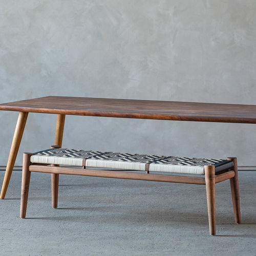 Panca contemporanea - NGUNI - VOGEL - in iroko / in corda / senza schienale