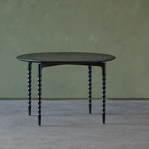 Tavolo da pranzo contemporaneo - RIPPLE - VOGEL - in iroko / in legno / con supporto in iroko