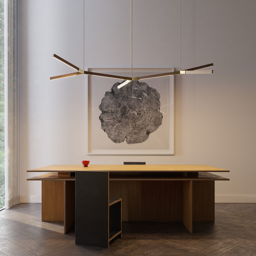 Lampada a sospensione - BRANCHING BOUGH - Stickbulb - in acciaio / in legno massiccio / contemporanea