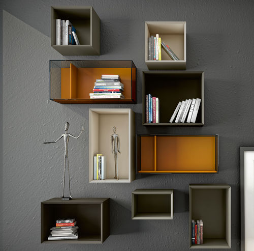 Mensola - FLOW BOX - EMEDE - modulare / contemporaneo / in legno laccato