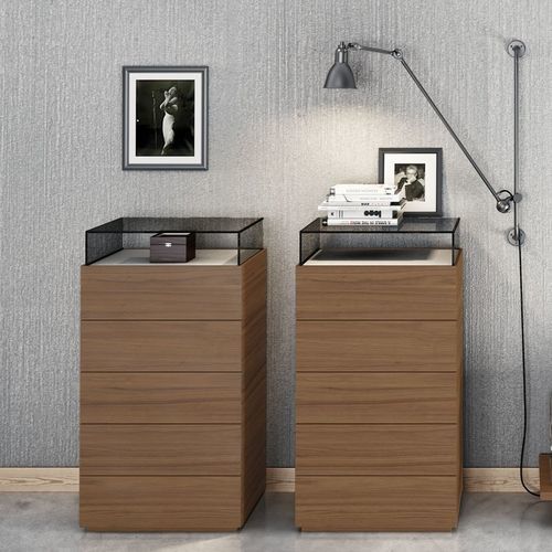Cassettiera contemporanea - KLAS 5S - EMEDE - in legno / in vetro / in ceramica