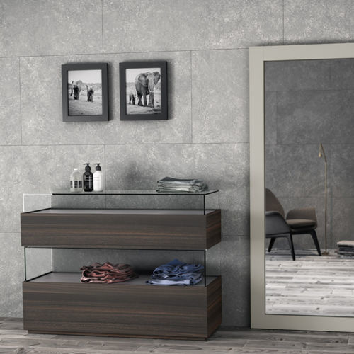 Cassettone contemporaneo - KLAS 2 2S - EMEDE - in legno / in vetro / in ceramica