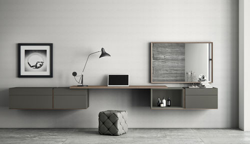 Scrivania da parete - CONNECTOR  - EMEDE - contemporanea / in legno laccato / dritta