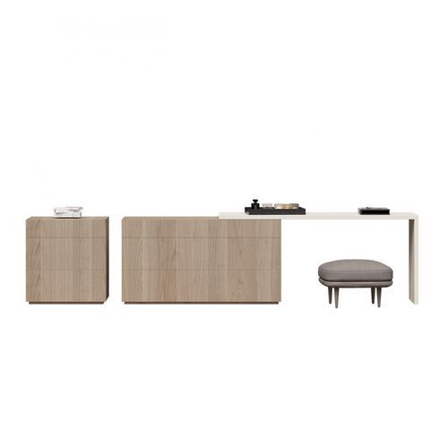 Scrivania da terra - PLINTO  - EMEDE - contemporanea / in legno / dritta