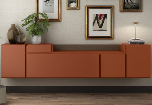 Credenza a muro - Connector 09_2 - EMEDE - contemporanea / in legno / in marmo