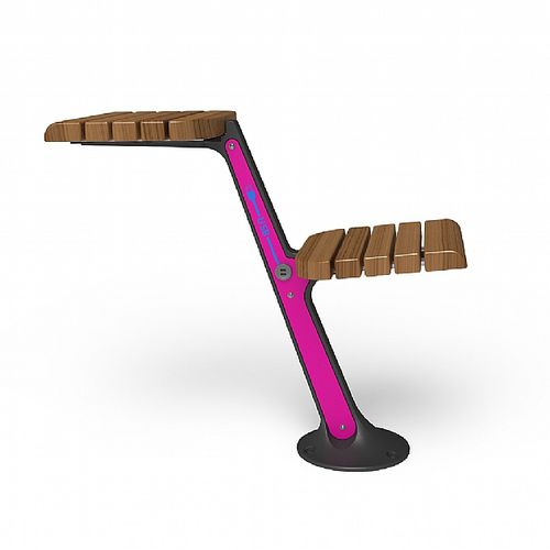 Set tavolo e panca contemporaneo - USB WAGTAIL - Arica Urban - in legno / in metallo / da esterno