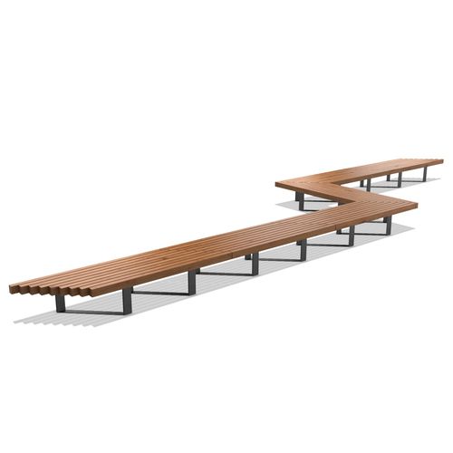 Panca per spazi pubblici contemporanea - GESHER - Arica Urban - in legno / in metallo / modulare