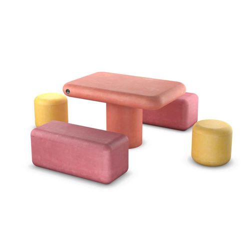 Set tavolo e panca contemporaneo - 1620 - Arica Urban - in calcestruzzo / per bambini / da esterno