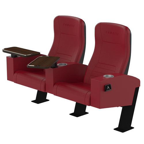 Poltrona per cinema in tessuto - ACTIVA CLUB - Camatic Seating - in pelle / contract / rossa