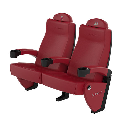 Poltrona per auditorium contemporanea - ARTES FIXED - Camatic Seating - in pelle / in tessuto / imbottita