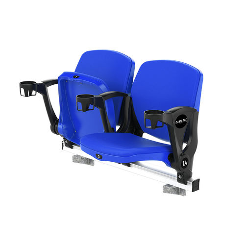 Poltrona per auditorium contemporanea - AXIOM VIP - Camatic Seating - in polipropilene / pieghevole / rossa
