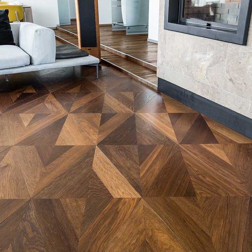Parquet massello - DIAMOND - Frevini studio - in rovere / laccato / sabbiato