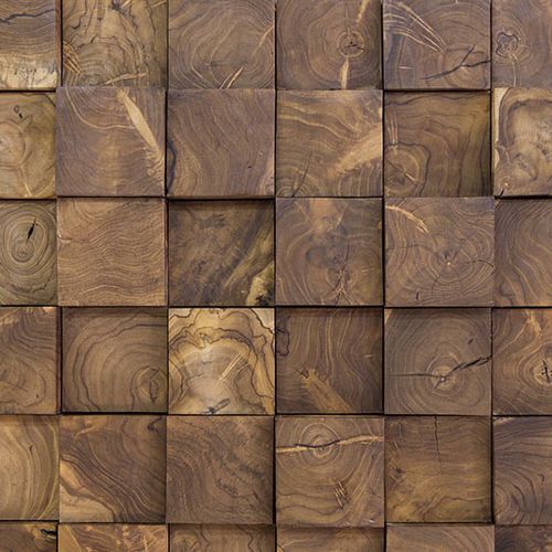 Lastra di paramento in legno - CUBES - Frevini studio - indoor / 3D / riciclata