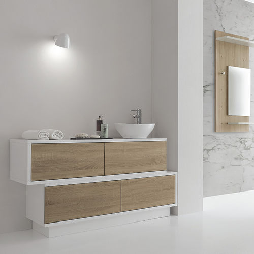 Mobile lavabo da appoggio - SWING SERIES - VISMARA Beauty&Spa Design - in rovere / in wengé / in larice